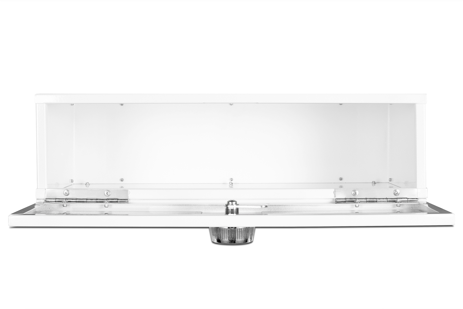 Interior locking compartment with combination lock and front windows for use with select Accucold and Summit refrigerators